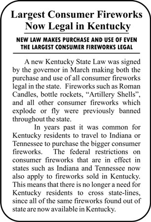 Kentucky Fireworks Article